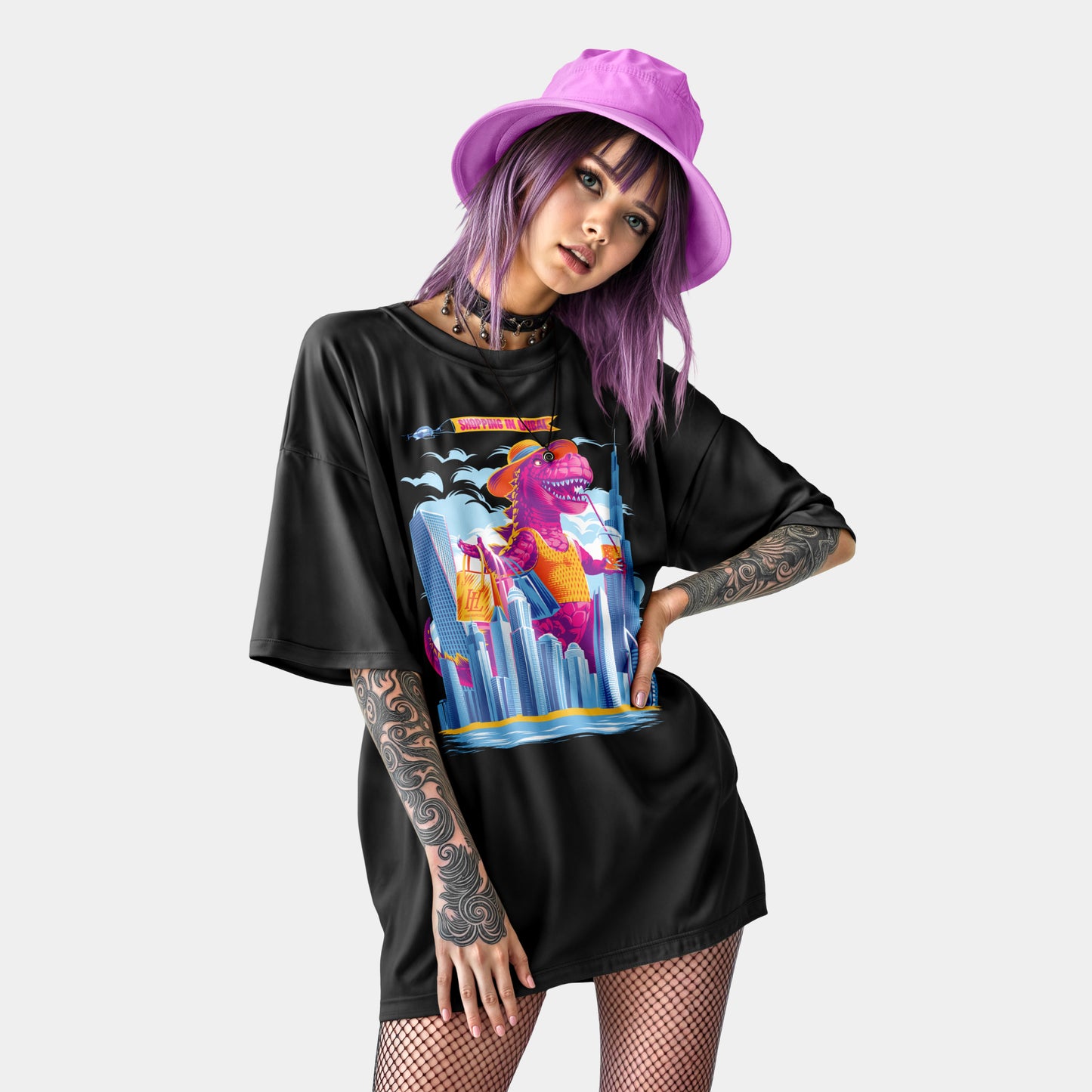 T-shirt "Shopping Godzilla"